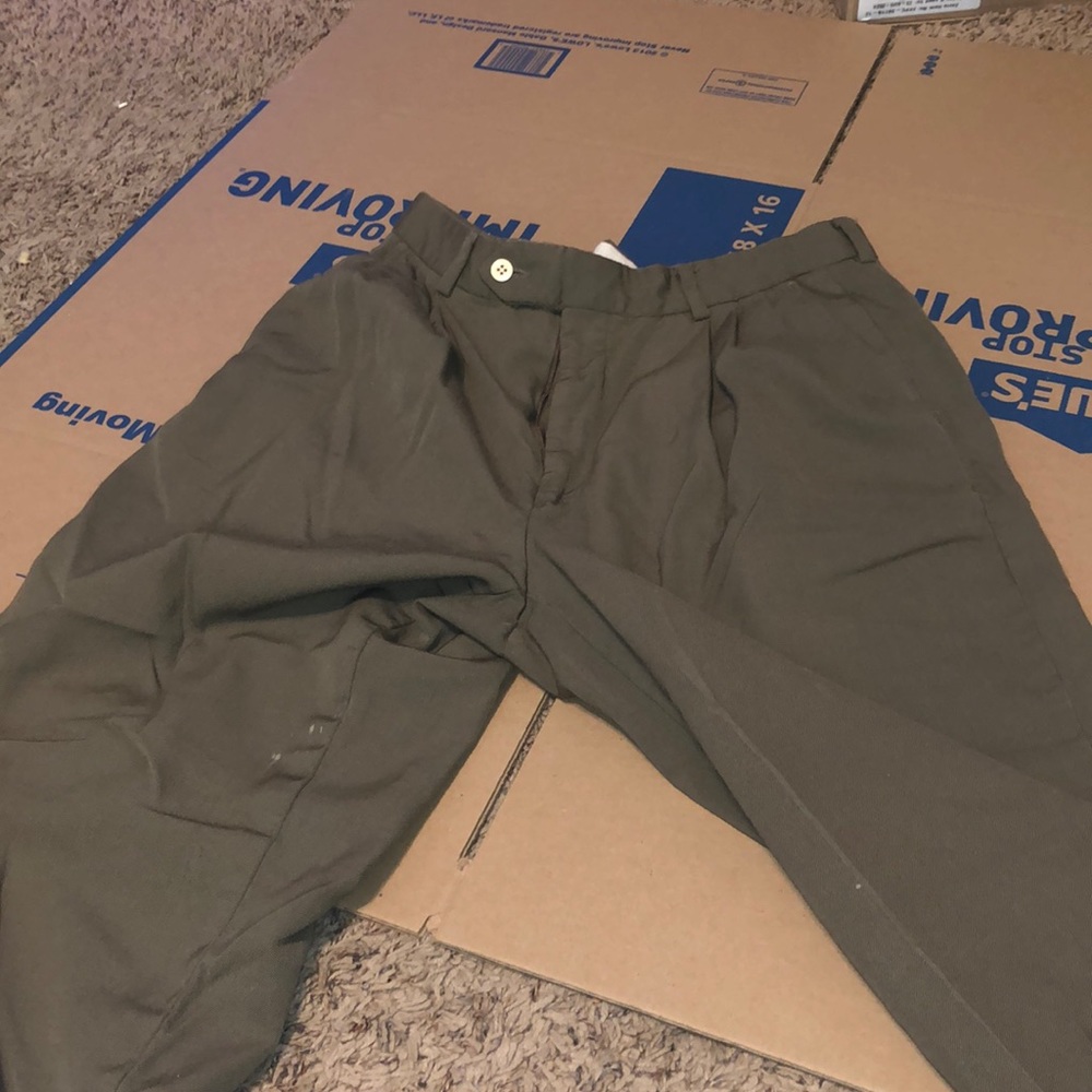 Monsieur by givenchy olive green slacks